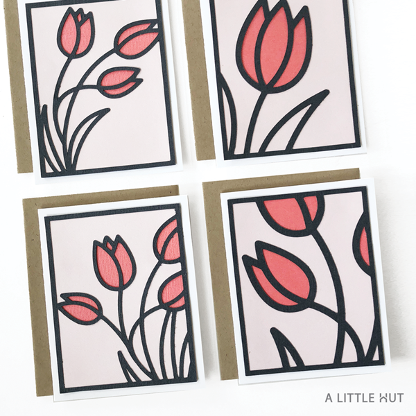 Tulips forever candle covers and card set