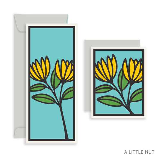 A Little Hut SVG files - Flower duo cards