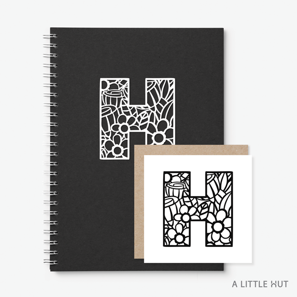 A Little Hut Floral Alphabet SVG files