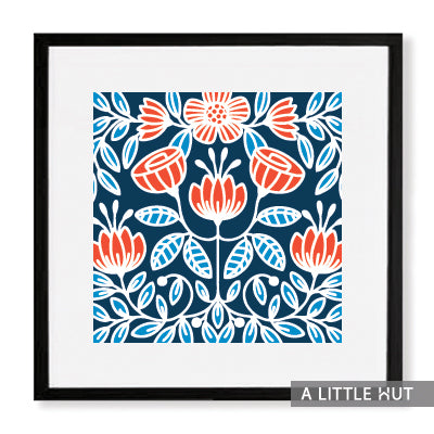 Floral symmetry wall art