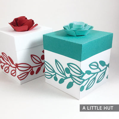 Inset flower gift box