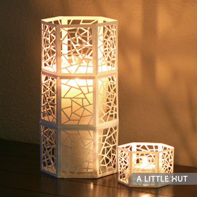 Hexagon candle cover – Patricia Zapata